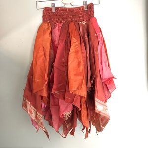 Pink Orange Fairy Pixie Renaissance Skirt OS